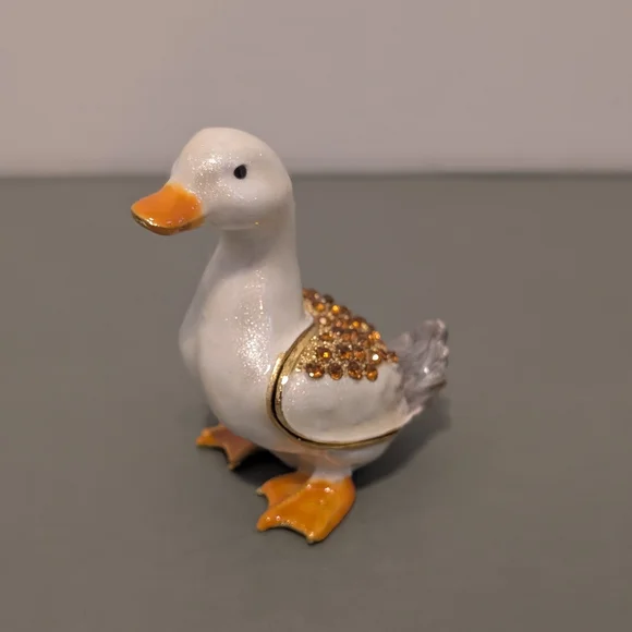 Goose Jeweled Trinket Box - Picture 1 of 3